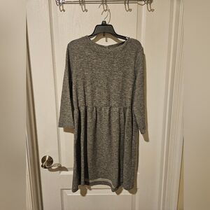 LOFT Gray Long Sleeve Dress